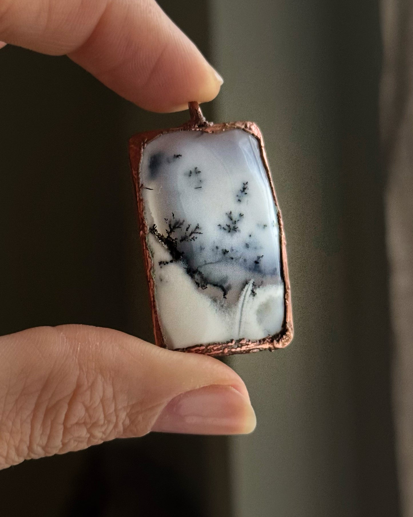 Dendritic Agate Pendant