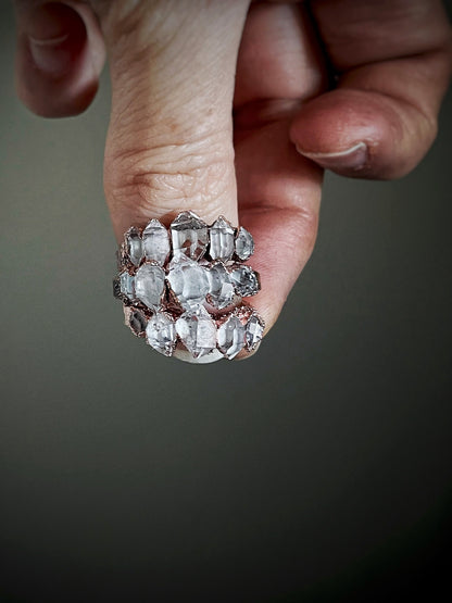 Herkimer five-pointed ring