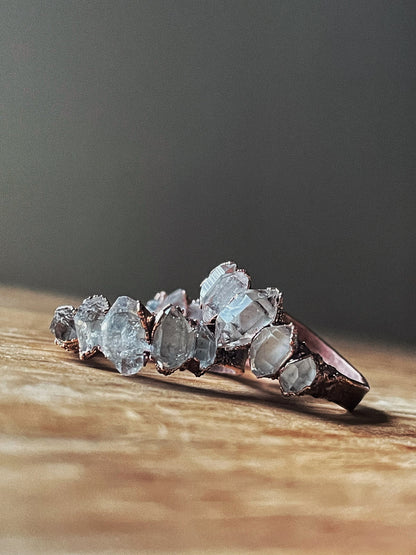 Herkimer five-pointed ring