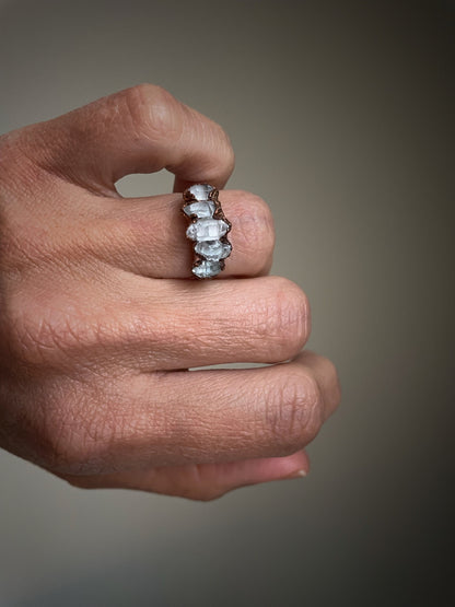 Herkimer five-pointed ring