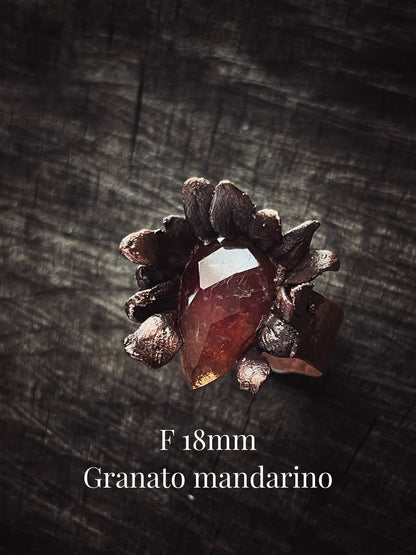 Copper flowers with gemstones. Various sizes