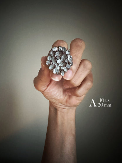 Herkimer pavé rings
