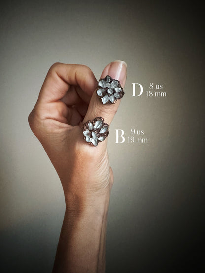 Herkimer pavé rings