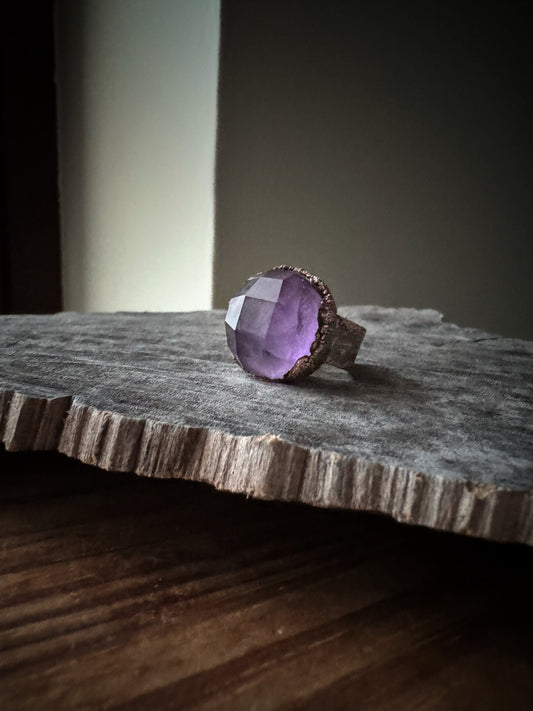 Anello con ametista