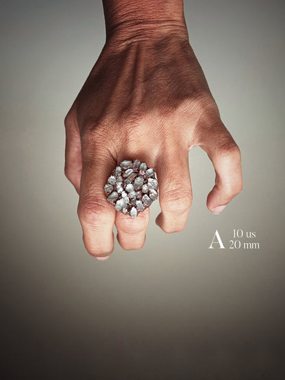 Herkimer pavé rings