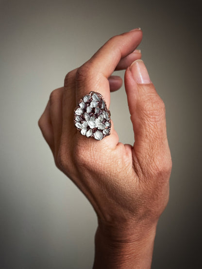 Herkimer pavé rings