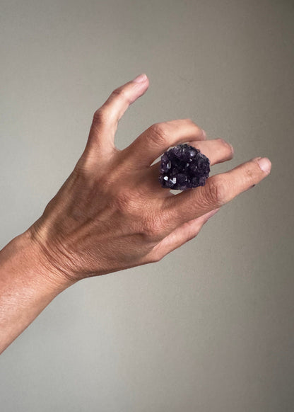 Amethyst druse rings. Various sizes available.