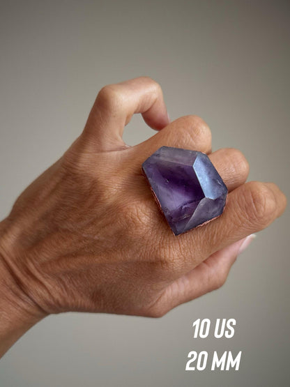 Large rings with amethyst
