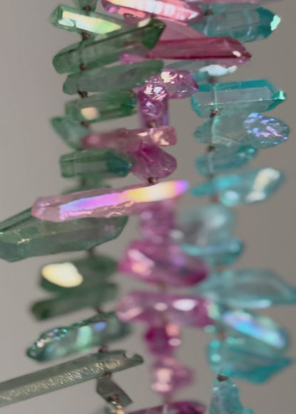 Aura Quartz Bracelet with Cloisonné Charm – Mod.28