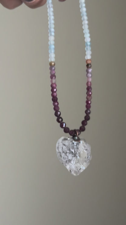 Herkimer Heart Necklace