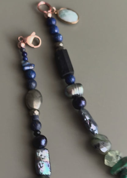 Degradè choker with amethyst element