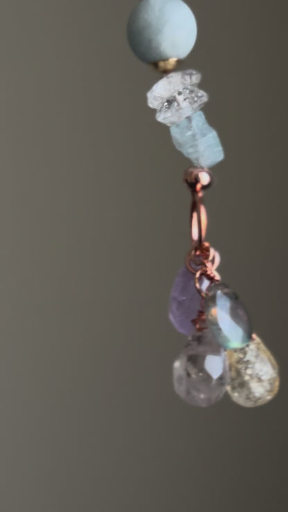 Bracciale con Acquamarina e quarzi - Modello 25