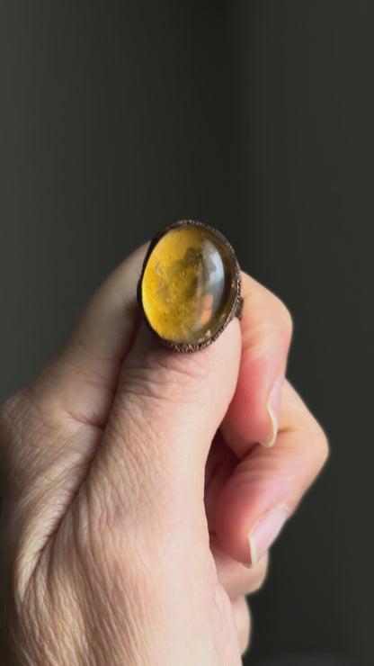 Citrine Quartz Ring Size 6