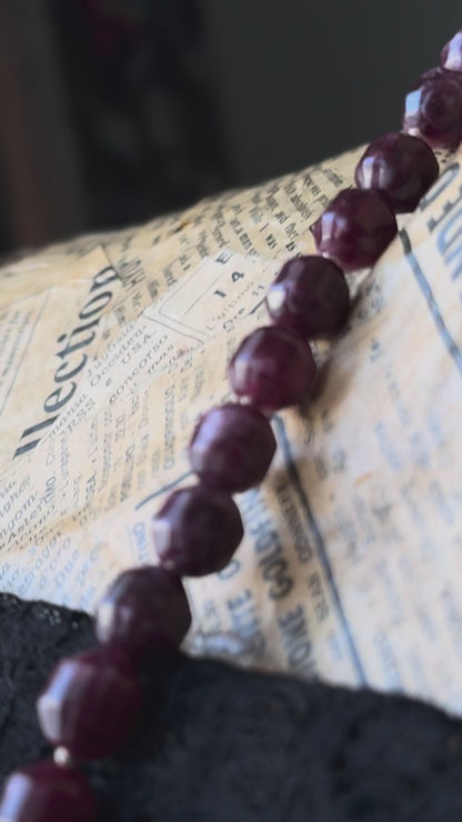 Burgundy Dolomite and Rose Quartz Necklace